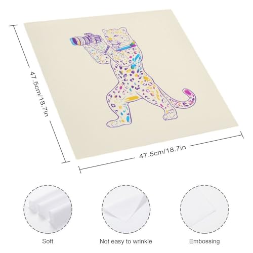 Servilletas de cena de leopardo reutilizables para decorar tu cocina o comedor 3