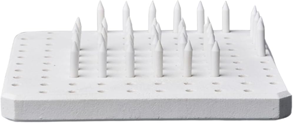 Tofficu Refractory Support Nails and Fireproof Mat Set for Pottery Kiln Firing 3.93X3.93X0.39In Ceramic Kiln Tools Clay Craft Accessories