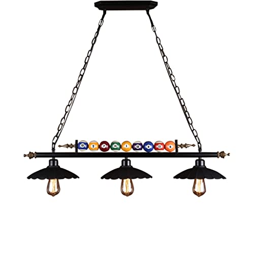 Lustre rétro industriel 3 lumières pour billard et bar