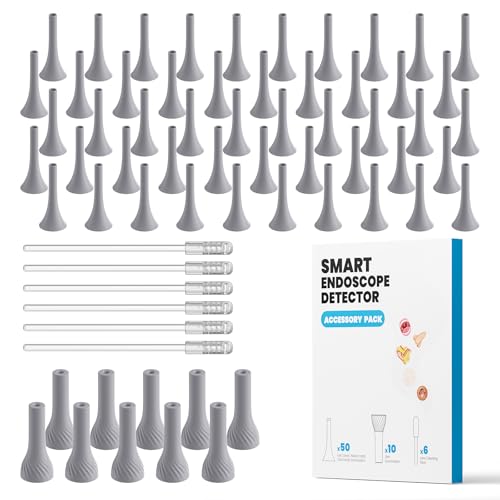 Image of Digital Otoscope Ear Camera Specula Tips, 50 Silicone Tips