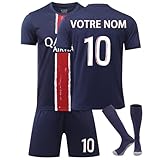 Maillot de Foot Personnalisé pour Enfant et Adultes Ensemble de Foot Nom et Numéro, Gar...