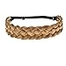 TOECWEGR 5 Strands Synthetic Hair Braided Headband Hairpiece Classic Chunky Wide Plaited Braids ElasticMulti-Color Headband Ladies Beauty Headwear (1527A#)