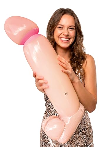 Adult Funny Inflatable Willy Balloon 2.7 Ft, Novelty Bachelorette Party Decoration, Hen Night Supplies, Bridal Shower and Bride Celebration Favor