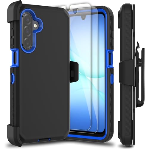 Leptech Samsung Galaxy A17 5G�p�P�[�X �����K���X�X�N���[���v���e�N�^�[2���p�b�N [�x���g�N���b�v�z���X�^�[�V���[�Y] �t���{�f�B ���ϋv �ϏՌ��� �ی�g�ѓd�b�P�[�X�J�o�[ (�u���b�N/�u���[)
