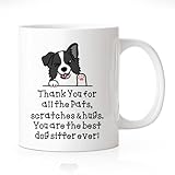 RZHV Best Dog Sitter Ever 11 Oz White Novelty Coffee Mug, Cute Dogs Family Ceramic Mug, Best Pet Ever Travel Mug, Thank You Dog Sitter, Thank You Gifts For Dogs Sitters, Christmas Eve Gifts