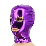 Vimoisa Metallic Cycling Face Neck Mask Hat Ultra Balaclava Hood(Purple)