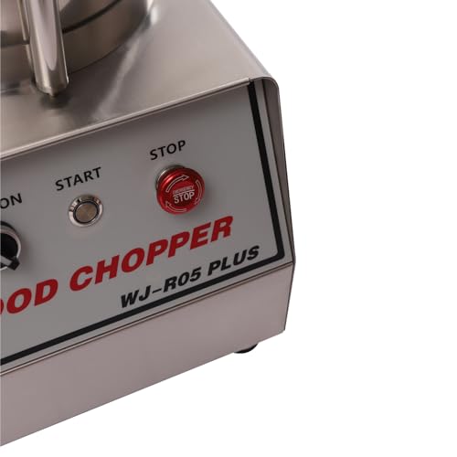 Stainless Steel Food Grinder, Commercial Electric Stainless Steel Food Chopper Food Processor with Blades with Power Cord for Vegetables, Onions, Garlic, Meat, Nuts and Baby Foods - Image 6
