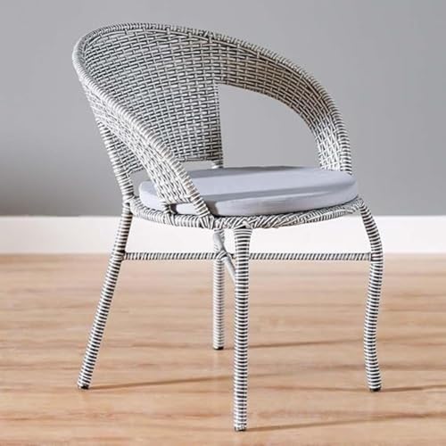 Image of Furniture Designer 2 Chair 1 Table with Cushion for Garden /Balcony /Terrace /Coffee /Poolside Patio Wicker Seating Chair and Table Set Outdoor Furniture (D-12 Grey 2+1)