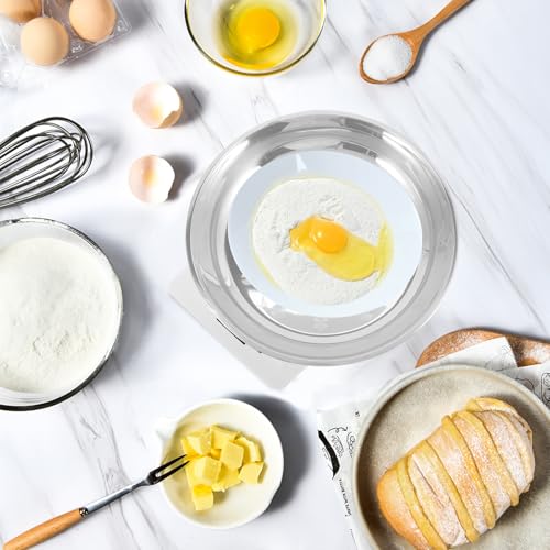 Bandeja redonda de acero inoxidable para báscula de cocina que facilita el vertido diario 4