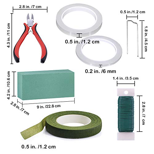 Supla 33 Pack Floral Arrangement Kit Floral Foam Wet Green Brown Clear