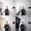 Fomito Portable Hand-held Scrim Flag 39x39 inch / 100x100cm Light Reflector Panel Kit with Assemblable Frame, Diffusion Gold & Black, Silver & White