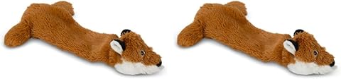 Beeztees Köpek Oyuncağı, İki Sesli, Tilki, Peluş, Kahverengi, 36cm (2 paketi)