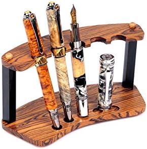 Lanier Pens Round 5 Pen Bocote and Ebony Upright Pen Stand