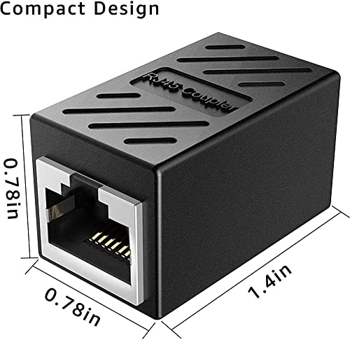 Image of COOLCOLD (Pack of 20) RJ45 Ethernet Coupler Cat7 Cat6 Cat5e LAN Connector Extender Adapter Female to Female Extension Jointer Network Cable Plug Extending Module for Router PC Laptop