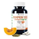 Semillas de calabaza 5,000 mg de equivalencia (500 mg de extracto 10:1) 180 cápsulas veganas | Probado en laboratorio | Alta dosis | Certificado GMP