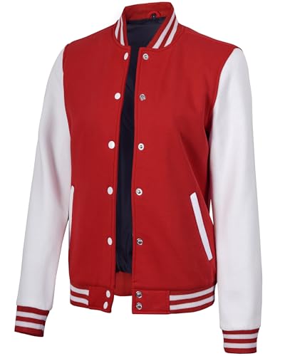 Decrum Womens Varsity Jacket - Highschool Bomber Style Baseball Jackets For Women