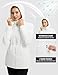 baleaf Women's Winter Coat Long Puffer Jacket Quilted Jackets with Hood Warm Running Insulated Hiking Snow Star White XL