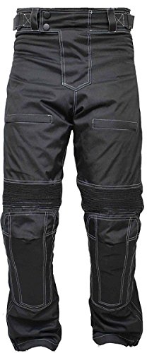 newfacelook Hombre Motocicleta Pantalones Moto Pantalón Mezclilla Jeans con Protección Aramida Impermeable Pantalones Negro Cover