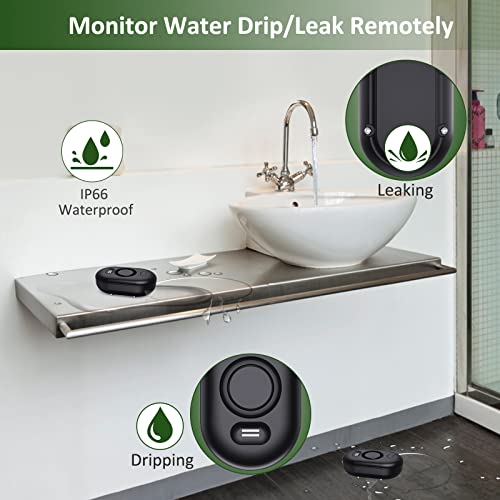 Akoyu Wi-Fi Water Leak Detector For Home - 125Db Water Sensor Alarm & App Alert, 3 Pack Wireless Detector, Drip Sensor Compatible With Alexa, Email Sms Alert 120M Transmission For Bathroom, Basements #TOP2