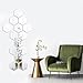 MCLEULLA Mirror Wall Stickers - 12PCS Hexagon Art DIY Decorative Acrylic Sheet Plastic Tiles Home Living Room Bedroom Sofa TV Background Decal Decoration