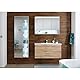 BEST Badezimmer Hängeschrank mit LED-Beleuchtung in Wildeiche Optik - Badezimmerschrank Bad Schrank mit viel Stauraum - 55 x 160 x 30 cm (B/H/T)