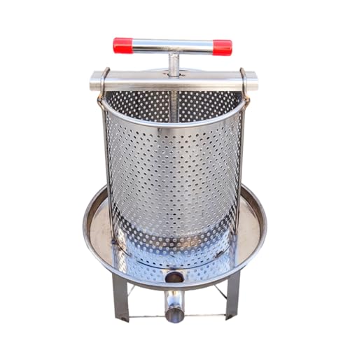 蜂蜜ジューサー 蜜を絞り器 養蜂用具 蜜圧縮製蝋器 ステンレス鋼蜂蜜濾過器(フィルター+アンチビーキャップ+手袋)使いやすい 蜂蜜分離器 家庭用 砂糖絞り器 業務用 野菜脱水機??机 (2L) (304ステンレス鋼,10L)