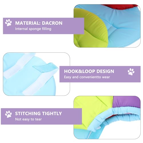 Image of POPETPOP Flower Shaped Elizabethan Pet Collar Size L Lightweight Recovery Neck Cover for Dogs to Help Prevent Licking and Scratching After Surgery Injury or Rash Care