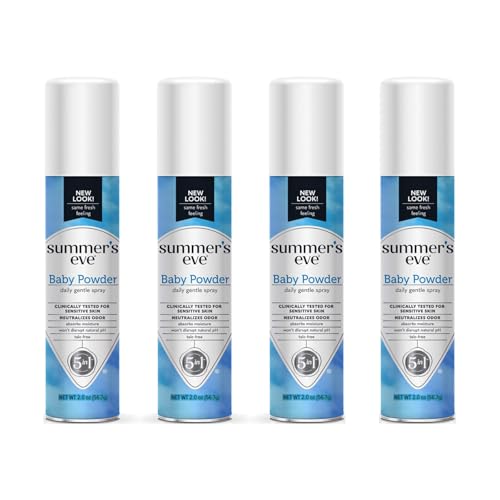 Summer's Eve Baby Powder Daily Gentle Feminine Spray, 2 oz. (Pack of 4)