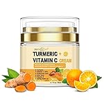 Turmeric Face Cream with 30% Vitamin C – Hydrating Glow Boosting Moisturizer for Normal, Dry, Oily, and Combination Skin – Organic Ingredients – 1.7 FL OZ