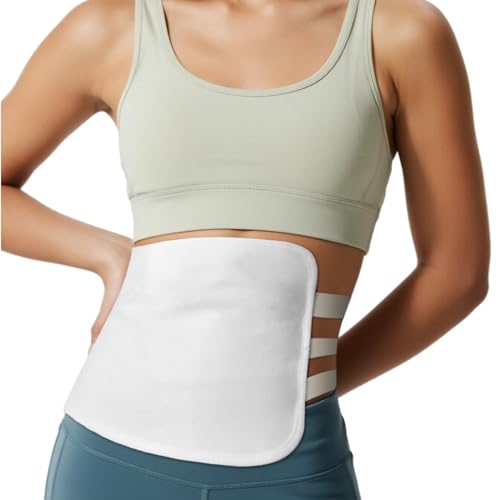 Organic Castor Oil Pack Wrap, Reusable & Adjustable with 6 Straps, Less-Mess Castor Oil Pack Wrap for Stomach & Liver Detox, Anti-Leak Cotton Flannel Compress, Machine Washable