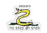 IMPERIAL VIBES – No Step On Snek Sticker – Vinyl Decal for Car, Truck, and Van – Indoor and Outdoor IPad Decal - Removable Laptop Sticker – Waterproof Decals for Window & Waterbottle– Pack of 2 Imp 65