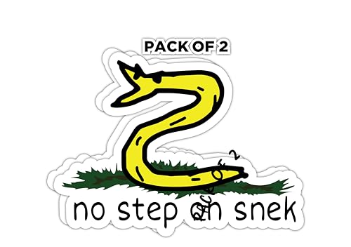 IMPERIAL VIBES – No Step On Snek Sticker – Vinyl Decal for Car, Truck, and Van – Indoor and Outdoor IPad Decal - Removable Laptop Sticker – Waterproof Decals for Window & Waterbottle– Pack of 2 Imp 65