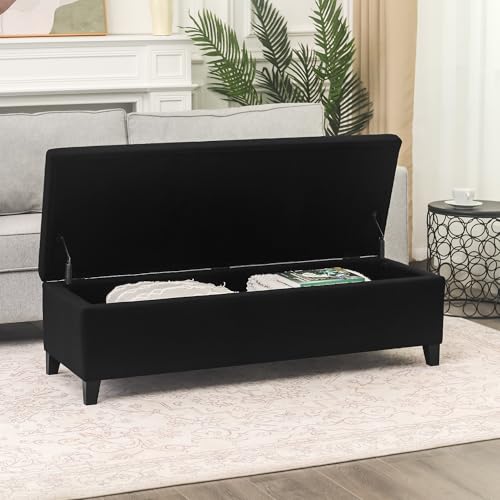 Image of Ottoman with Storage 51 Inch End of Bed Storage Ottoman Bench