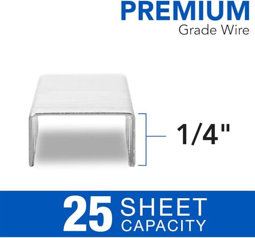 The Mega Deals S.F.4 Premium Desktop Staples, 1/4\" Length, 210/Strip, 5000 Count, Silver or Gray, Binding Papers or Documents, General Projects - Thumbnail 3