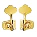 Cloverleaf 5 String Bass Guitar Tuners Bass Tuning Machine Heads 5 String Bass Tuning Keys Pegs for American Standard/Highway One Series JB Jazz Bass/PB Precision Bass Gold 4R1L