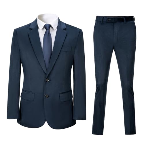 Men's Velvet 2 Piece Suit Two Button Slim Fit Tuxedo Blazer Party Dinner Jacket & Pants