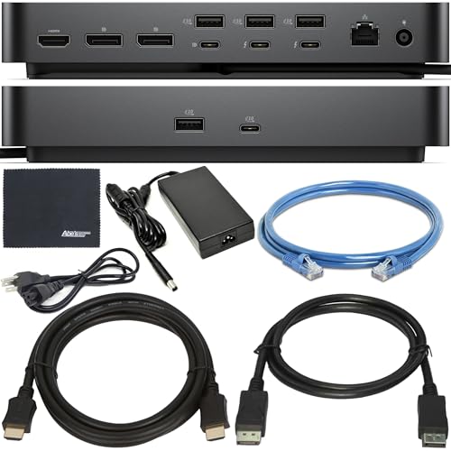 Image of Dell Pro Thunderbolt 5 Smart Dock SD25TB5 300W Power Delivery Includes Zoomspeed Display Port Cable + Zoomspeed HDMI Cable + Ethernet Cable + Cleaning Cloth + Supports Up to Four 4K 60Hz Displays