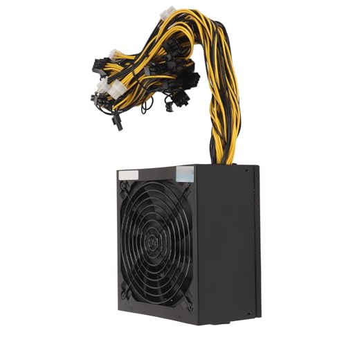 Haofy Fuente de Alimentación para Minería, 2000W, Potencia para Minería de PC, 12V, con Ventilador Silencioso para Computadora