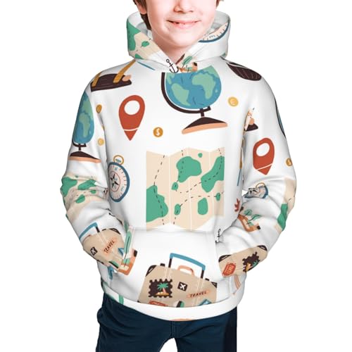 Travel1 Kid Hoodies Boys Sweatshirts Girls Pullover with Pocket3