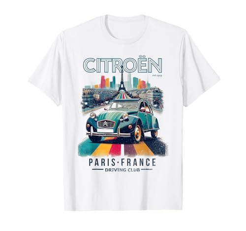 Citroën 2CV Paris Tour Eiffel Conduite Club T-Shirt
