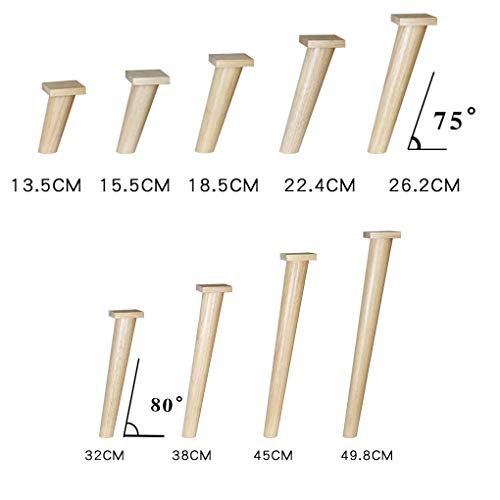 Patas de madera de cono oblicuo en madera maciza pulida de alta densidad 4
