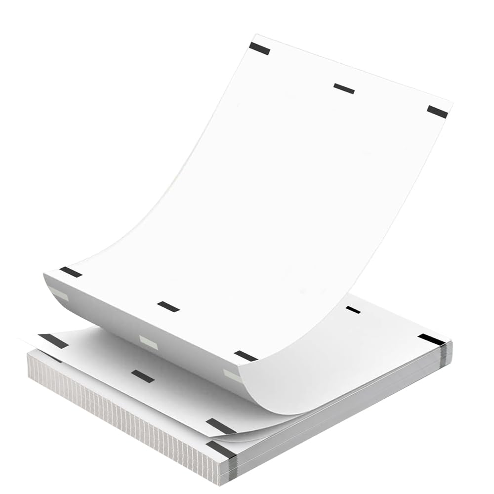 200 Fogli Carta Termica A4 Compatibile con Stampante Termica Portatile M08F/M832/Q302/M834, Carta Termica Ad Asciugatura Rapida Carta Termica Pieghevole A4 per Stampante Senza Bpa per Documenti