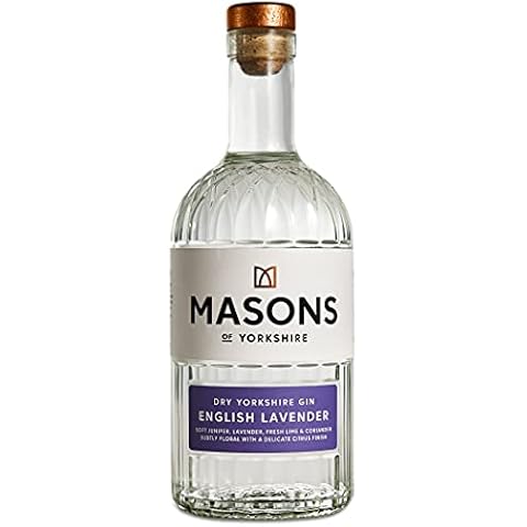 Masons English Lavender Gin - 70cl Premium London Dry Gin Distilled with Delicate Lavender Cover
