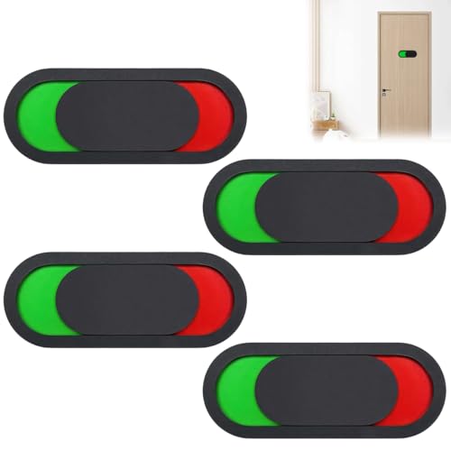 4 Piezas Acrílico Sinal de Privacidade 10x4 cm, Señal de Ocupado Libre, Autoadhesivo Placa de Puerta de Privacidad, Deslizador No Molestar Puerta para Oficina en Casa, Aseo, Baño, Sala de Conferencias