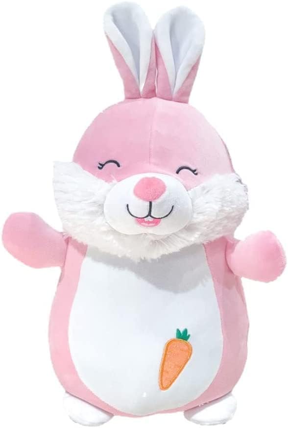 Squishmallow Official Kellytoy Hug Mees Squishy Soft Plush Animal Pets (Bop Bunny (Carrot), 14 Inch)