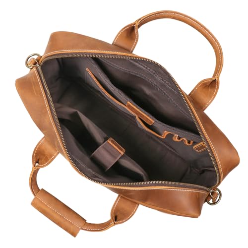 Maletín de cuero para laptop de 17 pulgadas para hombre miniatura 4