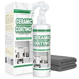 TOMBARINGR 256ml Ceramic Coating Spray for Stainless Steel, Stainless Steel Coating for Appliances, Anti Fingerprint Spray, Cerami Coat for Appliances, Streak-Free Shine & Protection