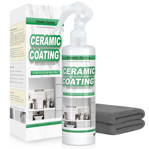 TOMBARINGR 256ml Ceramic Coating Spray for Stainless Steel, Stainless Steel Coating for Appliances, Anti Fingerprint Spray, Cerami Coat for Appliances, Streak-Free Shine & Protection