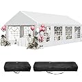 YITAHOME 13x26FT Party Tent Heavy Duty PVC Wedding Event Shelters White Upgraded Galvanized Ripple Canopy with Large Roof Removable Sidewalls & 2 Storage Bags 600D Oxford Commercial