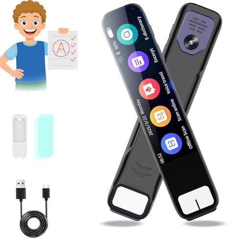 Pen Gpt, Ai Pen Instant Ai Answers for Math, History & More, 3.69-Inch Hd Touchsn Offline Translation (150+ Languages), Voice Recording, Ai Pen for Test (1PC)